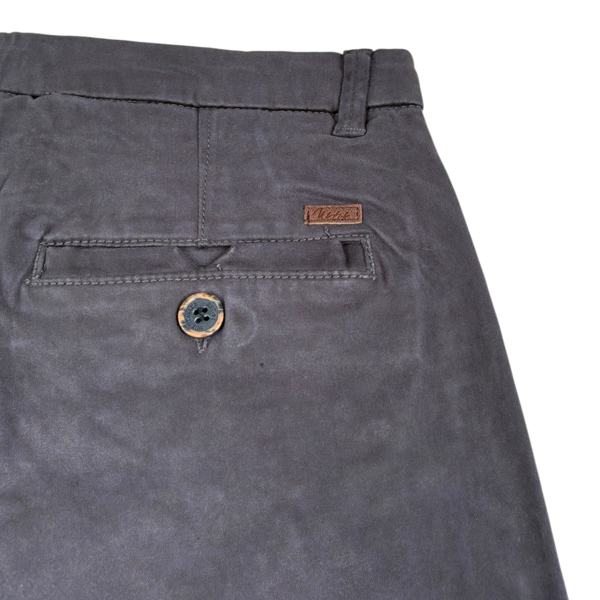 Nukutavake Pantalone tinta unita con Girovita Regolabile Grigio per Bambino 530 GRIGIO NUKUTAVAKE 