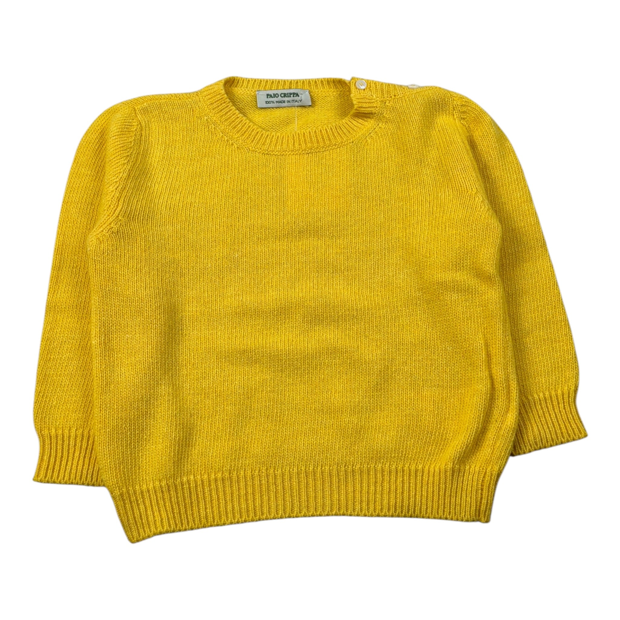 Paio Crippa Maglia Girocollo tinta unita Giallo per Neonato DOBRIACO GIALLO PAIO CRIPPA 