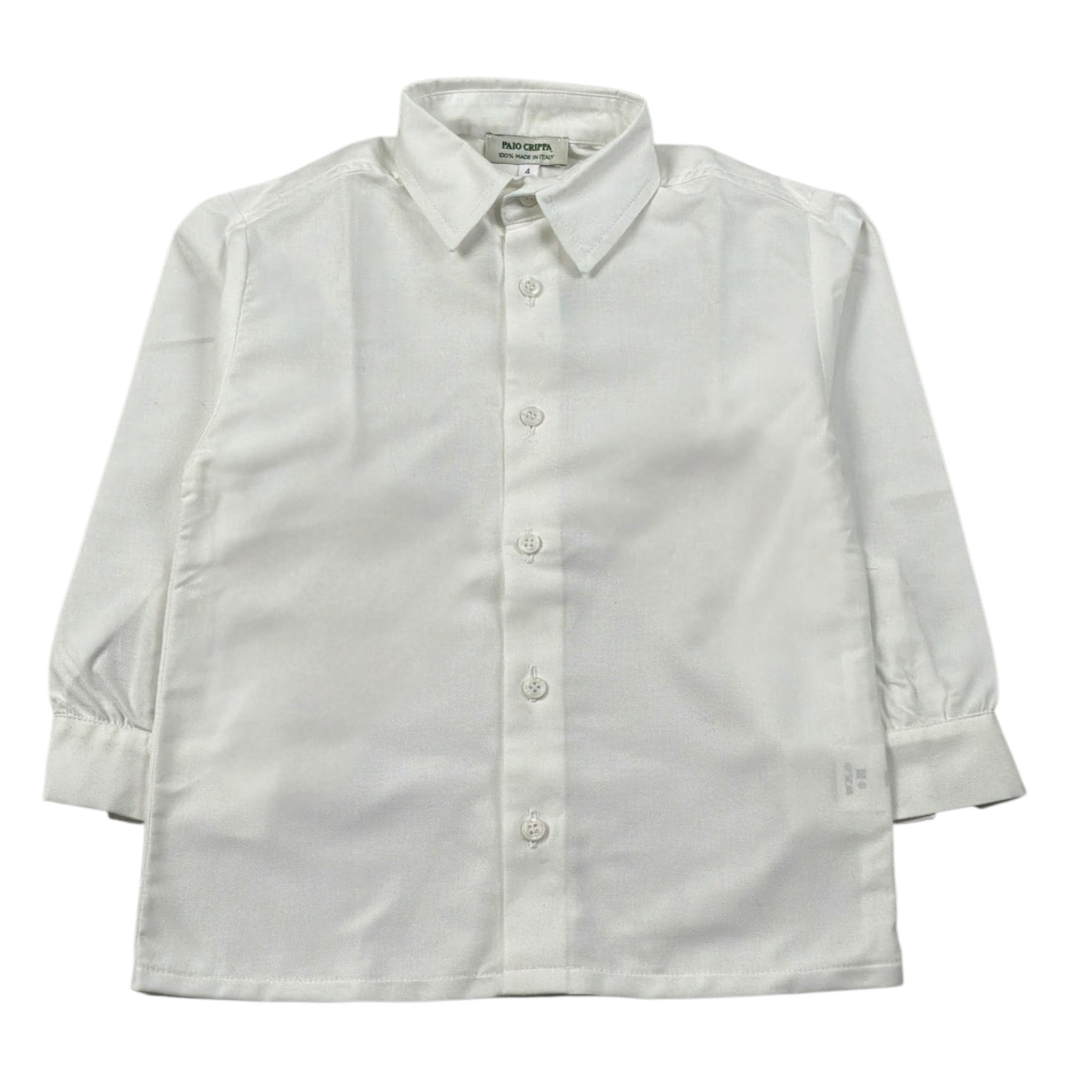 Paio Crippa Camicia Manica Lunga tinta unita Bianco per Bambino TAMBOROJ BIANCO PAIO CRIPPA 