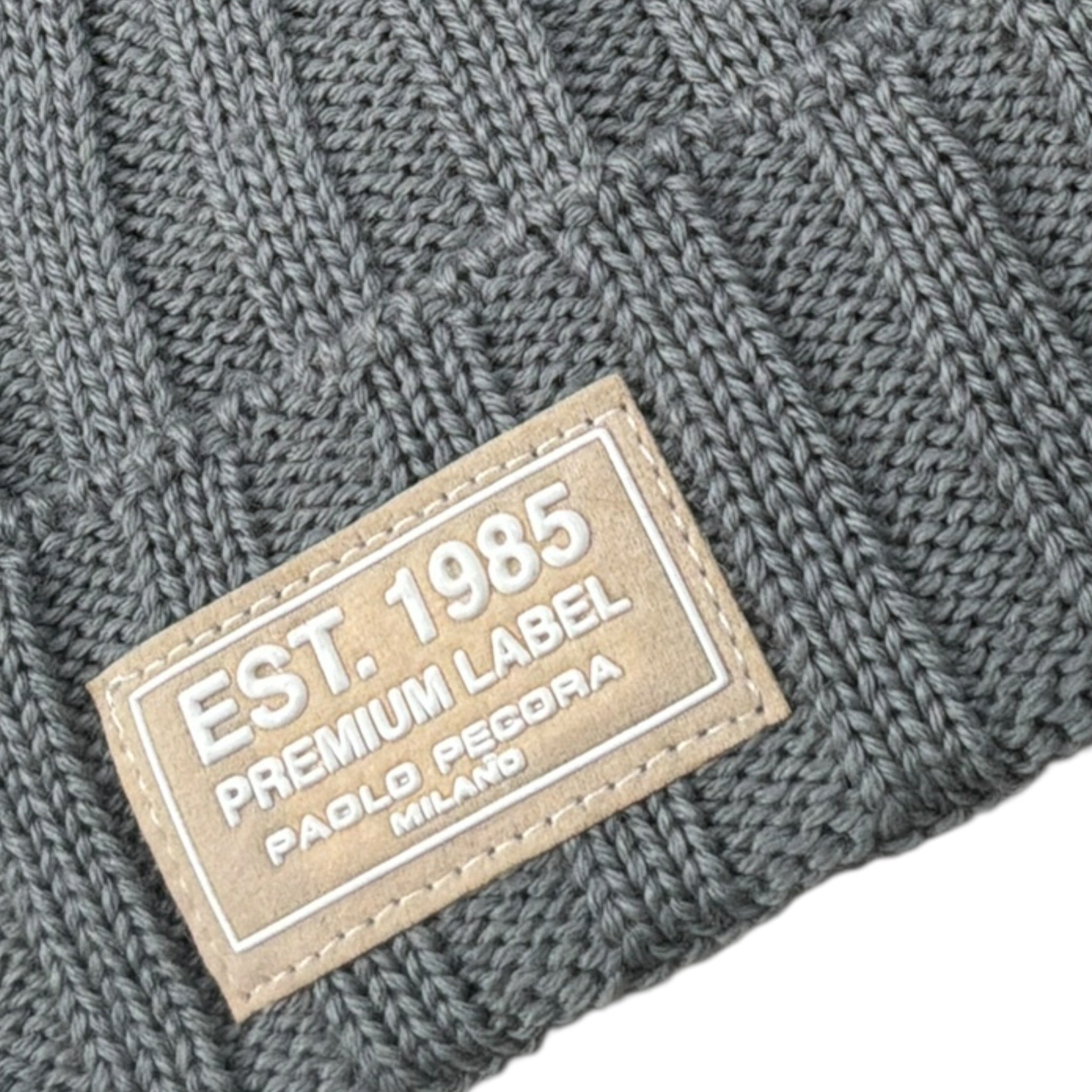 Paolo Pecora Cappello tinta unita con Logo Grigio per Bambino PP3509X GRIGIO PAOLO PECORA 