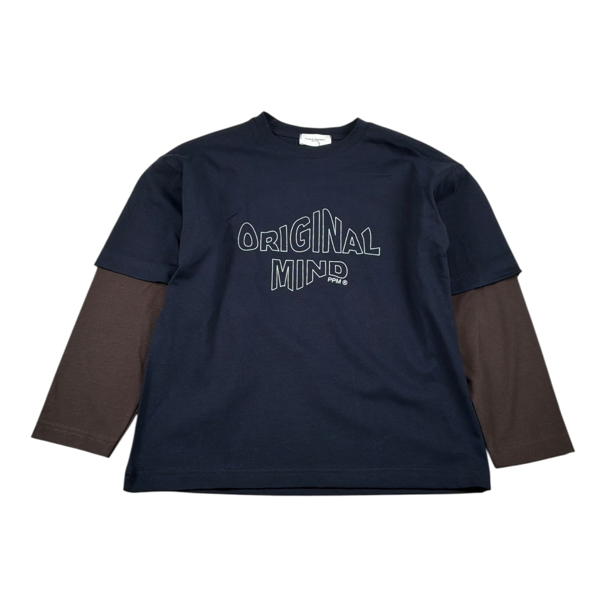Paolo Pecora Shirt Bicolore con Stampa Blu per Bambino PP4450 BLU PAOLO PECORA 
