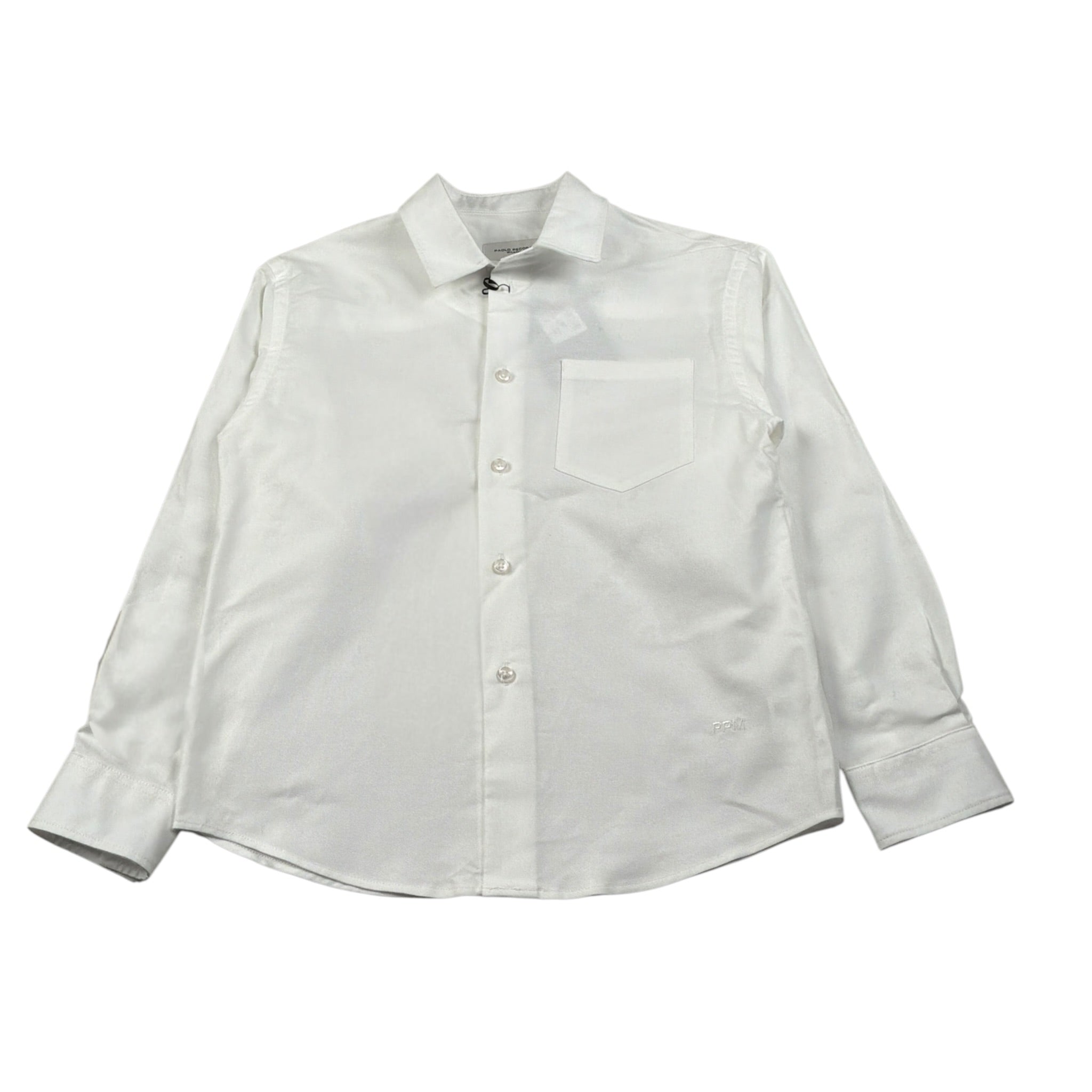 Paolo Pecora Camicia tinta unita con Bottoni Bianco per Bambino PP4457 BIANCO PAOLO PECORA 