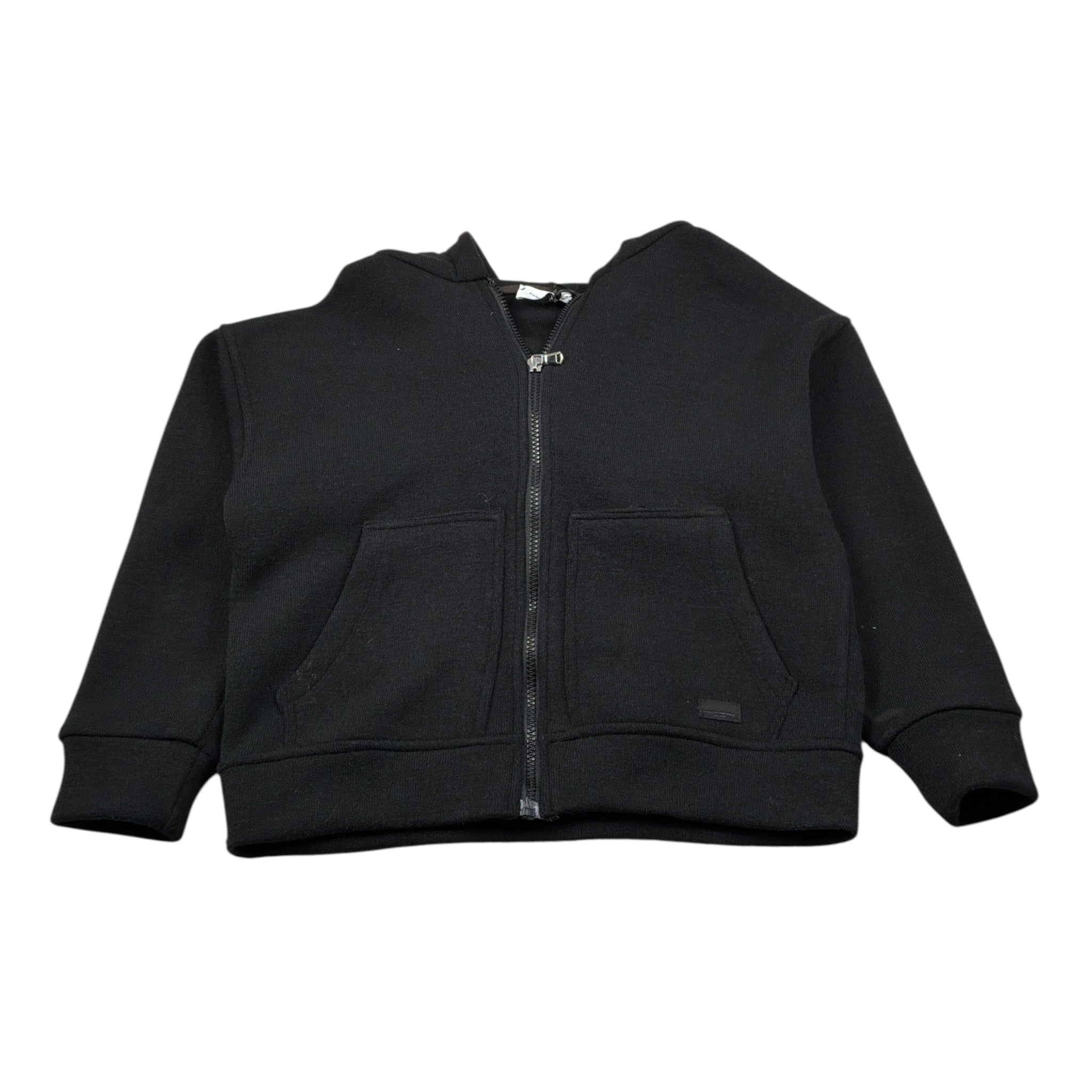 Paolo Pecora Felpa con Zip E Cappuccio tinta unita Nero per Bambino PP4499 NERO PAOLO PECORA 