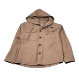 Paolo Pecora Camicia Manica Lunga tinta unita con Cappuccio Cammello per Bambino PP4505 CAMMELLO PAOLO PECORA 