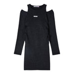 Patrizia Pepe Abito Manica Lunga tinta unita Nero per Bambina 7A0565 NERO PATRIZIA PEPE 