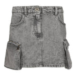 Patrizia Pepe Gonna In Denim tinta unita Grigio per Bambina 7G0147 GRIGIO PATRIZIA PEPE 