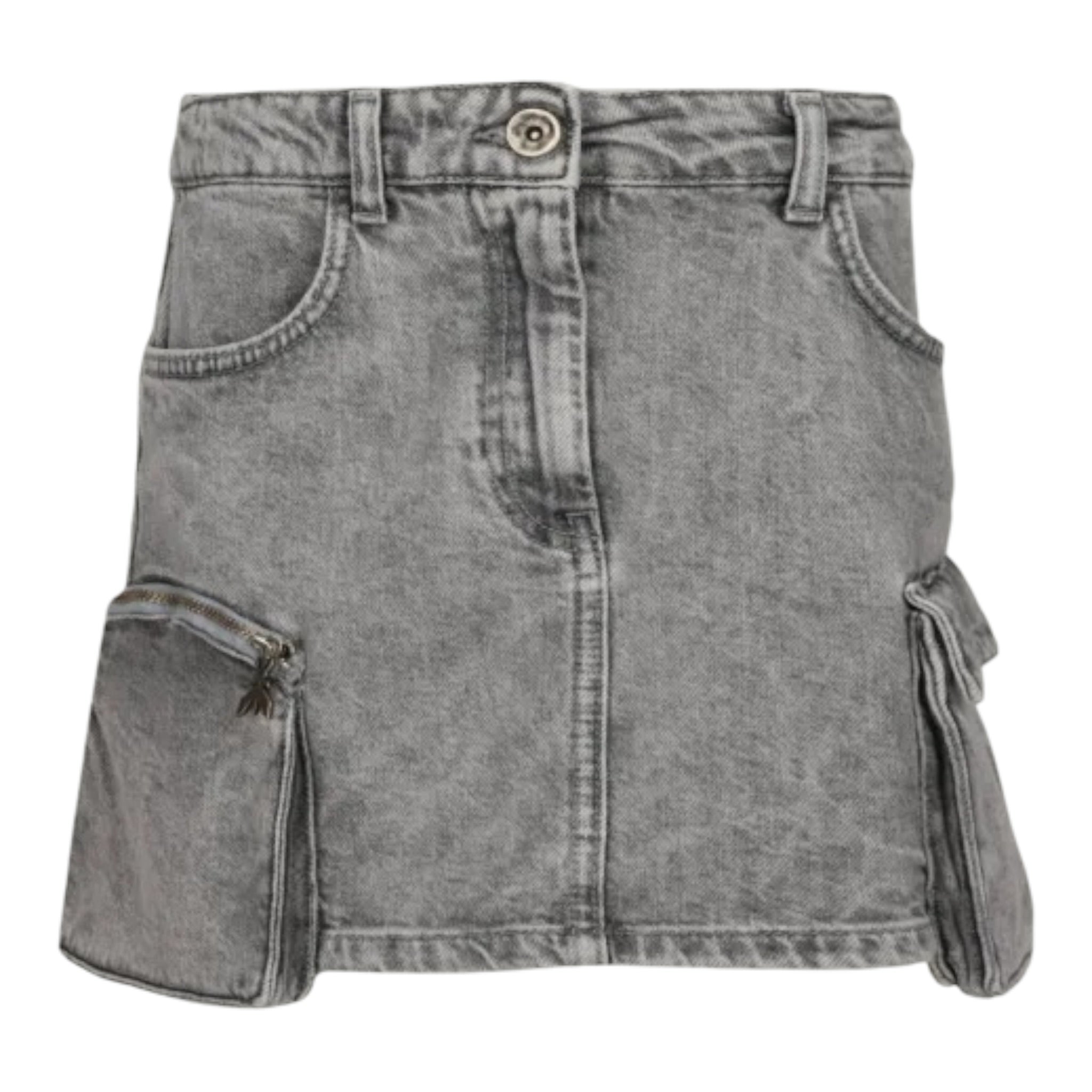 Patrizia Pepe Gonna In Denim tinta unita Grigio per Bambina 7G0147 GRIGIO PATRIZIA PEPE 