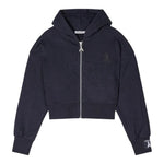 Patrizia Pepe Felpa tinta unita con Zip E Cappuccio Nero per Bambina 7M0823X NERO PATRIZIA PEPE 