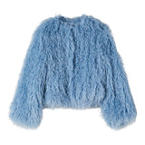 Patrizia Pepe Pelliccia tinta unita Azzurro per Bambina 7O0041 AZZURRO PATRIZIA PEPE 