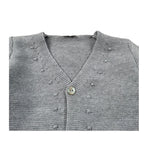 Paz Rodriguez Cardigan tinta unita Grigio per Neonato 001111852 GRIGIO PAZ RODRIGUEZ 