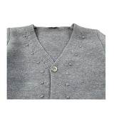 Paz Rodriguez Cardigan tinta unita Grigio per Neonato 001111852 GRIGIO PAZ RODRIGUEZ 