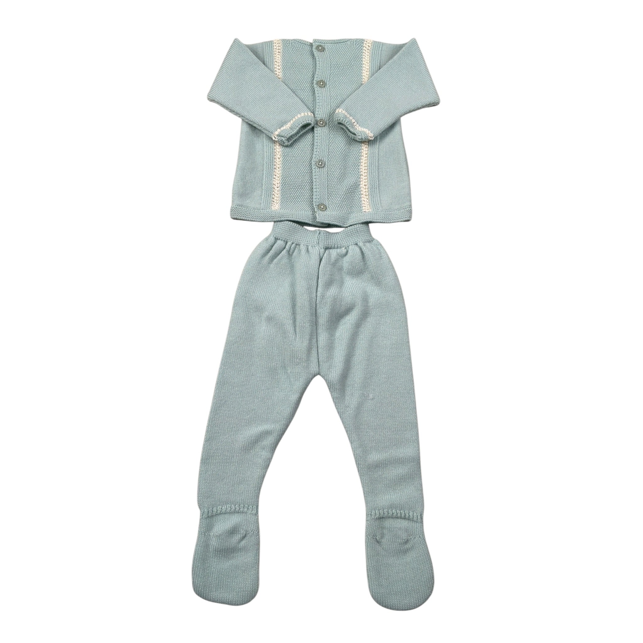 Paz Rodriguez Completo 2 Pezzi Maglia-Ghettina Verde Acqua per Neonato 003112951 VERDE ACQUA PAZ RODRIGUEZ 