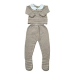 Paz Rodriguez Completo 2 Pezzi Maglia-Ghettina tinta unita Beige per Neonato 003121896 BEIGE PAZ RODRIGUEZ 