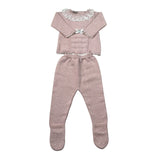 Paz Rodriguez Completo 2 Pezzi Maglia-Ghettina tinta unita Rosa per Neonata 003122075 ROSA PAZ RODRIGUEZ 