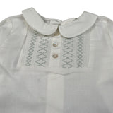 Paz Rodriguez Completo 2 Pezzi Camicia-Culotte Panna/Verde Acqua per Neonato 006152144 PANNA/VERDE ACQUA PAZ RODRIGUEZ 