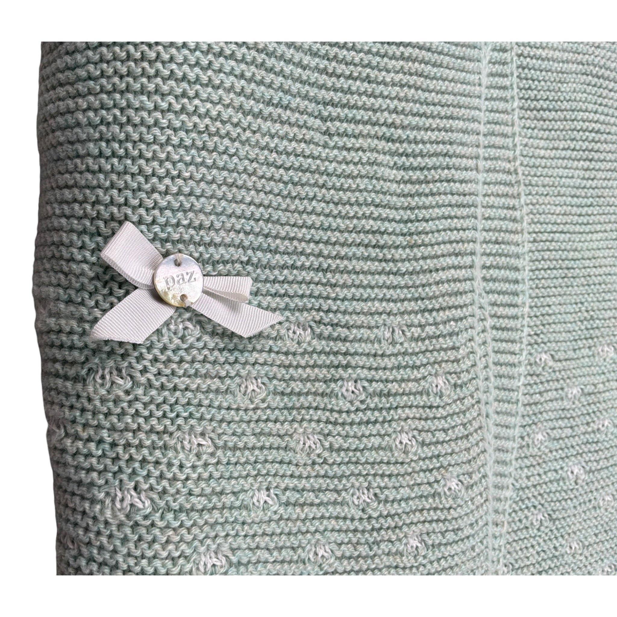 Paz Rodriguez Coperta tinta unita Verde Acqua per Neonata 031120199 VERDE ACQUA PAZ RODRIGUEZ 