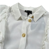 Petit Posh Camicia Manica Lunga tinta unita Panna per Bambina GFJF25150CA PANNA PETIT POSH 