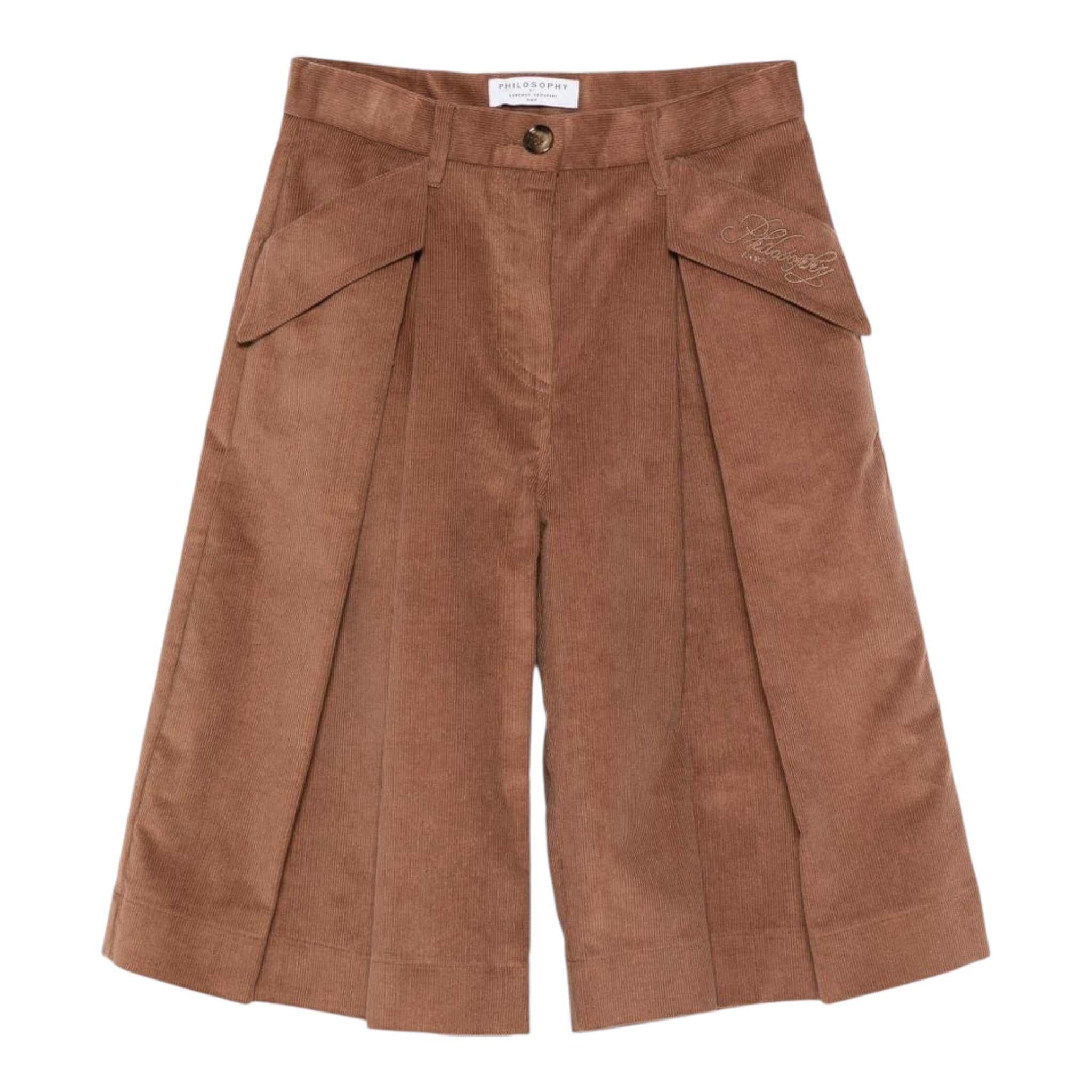 Philosophy Pantalone tinta unita con Girovita Regolabile Cammello per Bambina I1F406 CAMMELLO PHILOSOPHY 