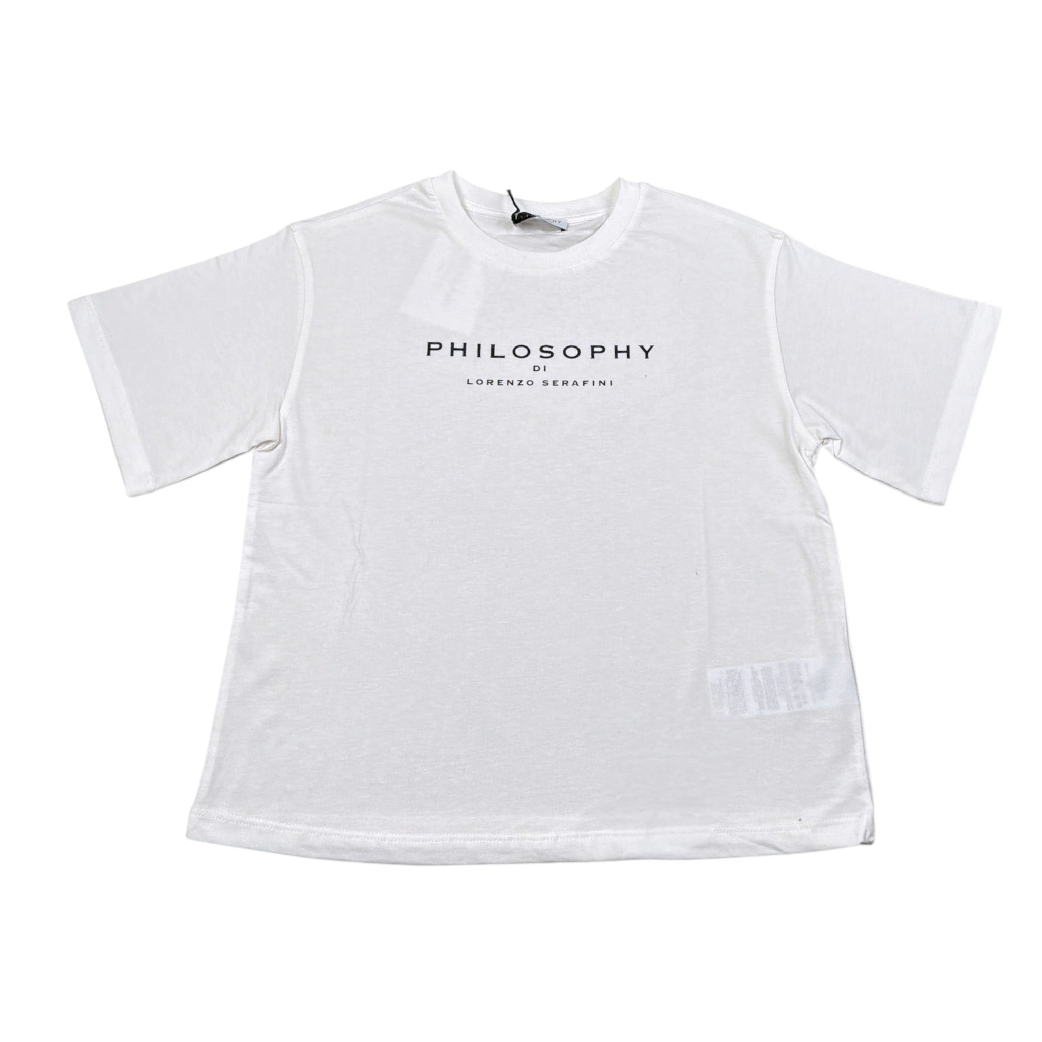 Philosophy T-Shirt tinta unita con Stampa Bianco per Bambina I1F609 BIANCO PHILOSOPHY 