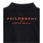 Philosophy Felpa con Zip tinta unita con Logo Nero per Bambina I9F800 NERO PHILOSOPHY 