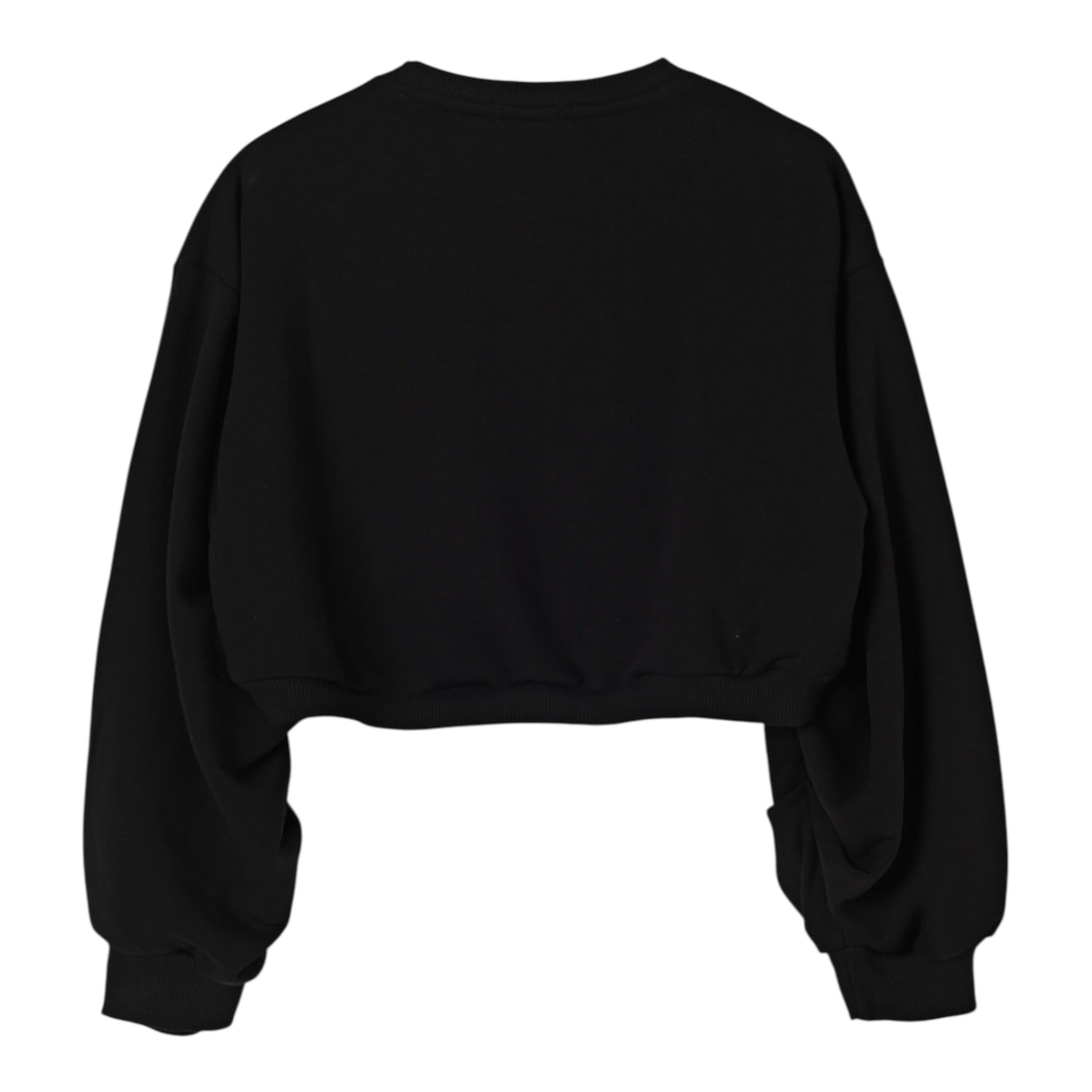 Pinko Felpa Chiusa Girocollo tinta unita con Logo Nero per Bambina KFFE012 NERO PINKO 