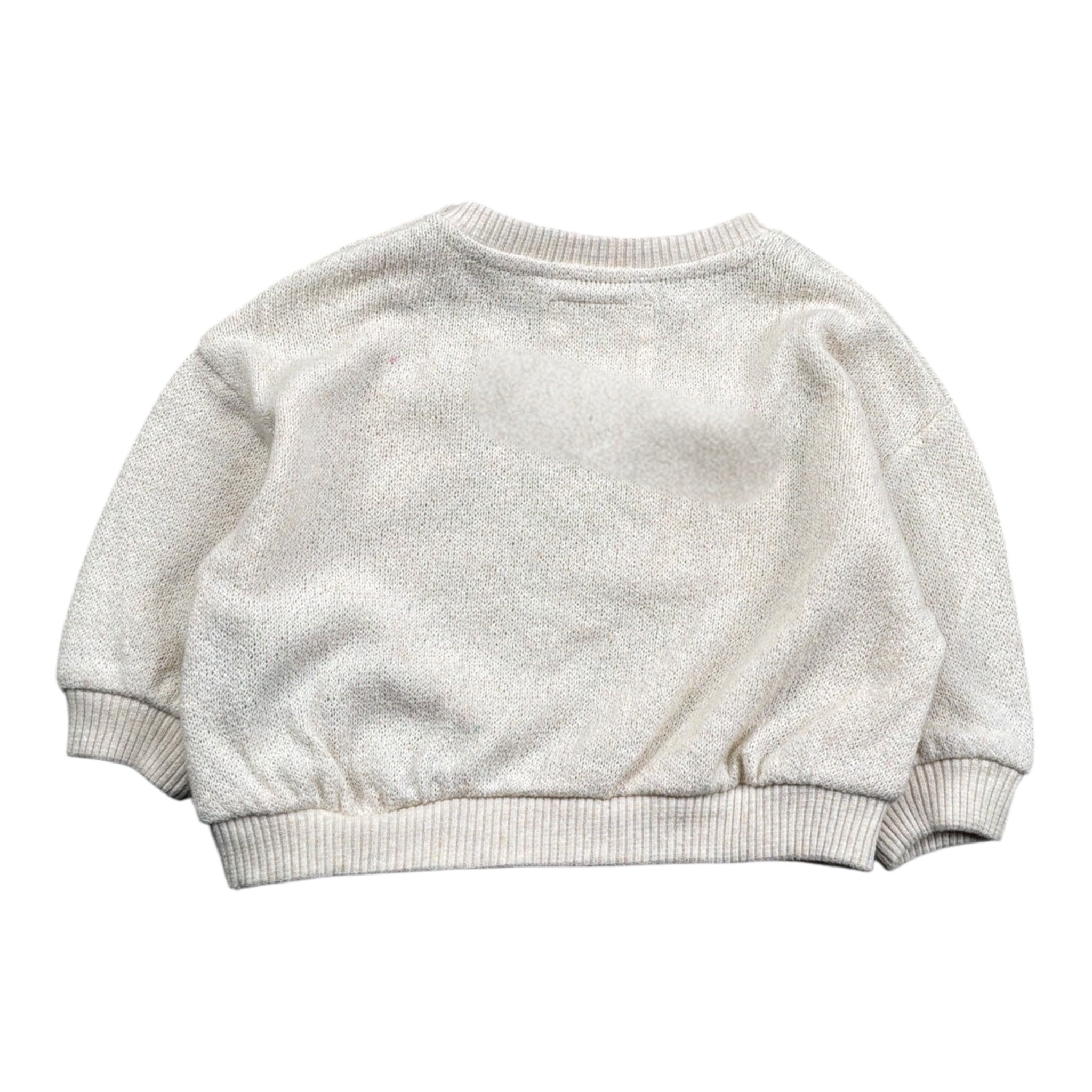 Play Up Felpa tinta unita In Maglia Panna per Neonato PA011AQ11350 PANNA PLAY UP 