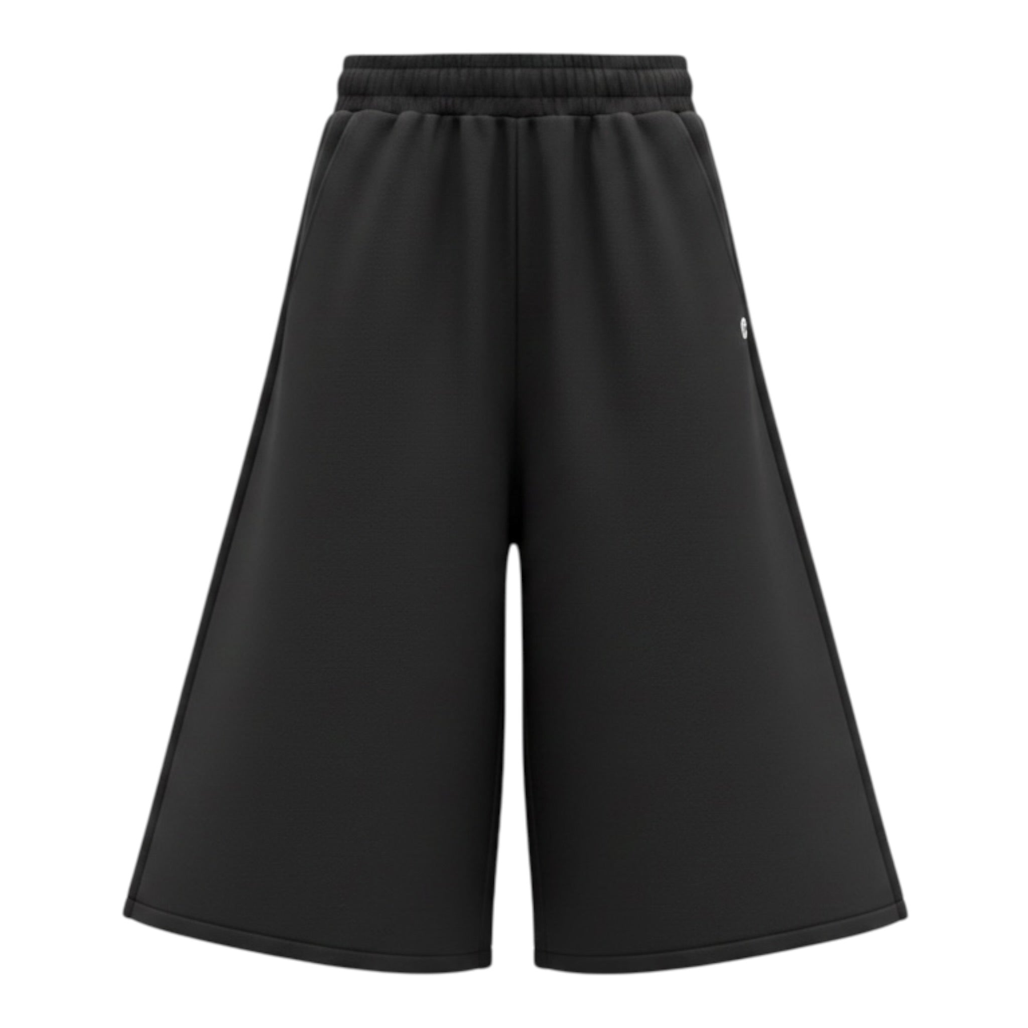 Please Pantalone tinta unita Modello A Palazzo Nero per Bambina FJ52040G78 NERO PLEASE 