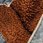 Please Giubbino In Denim con Pelliccia Interna Blu per Bambino JB23010B78 BLU PLEASE 