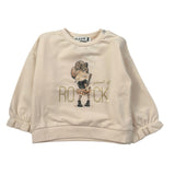 Please Felpa tinta unita Girocollo con Stampa Beige per Neonata LB03042G77 BEIGE PLEASE 