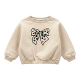Please Felpa Girocollo tinta unita con Stampa Beige per Neonata LB18042G77N BEIGE PLEASE 