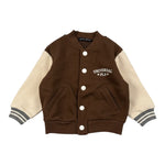 Please Giubbino Modello College Bicolore Marrone per Bambino LG29040B77J MARRONE PLEASE 