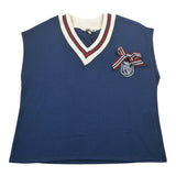 Please Gilet tinta unita con Applicazione Blu per Bambina M101040G78 BLU PLEASE 