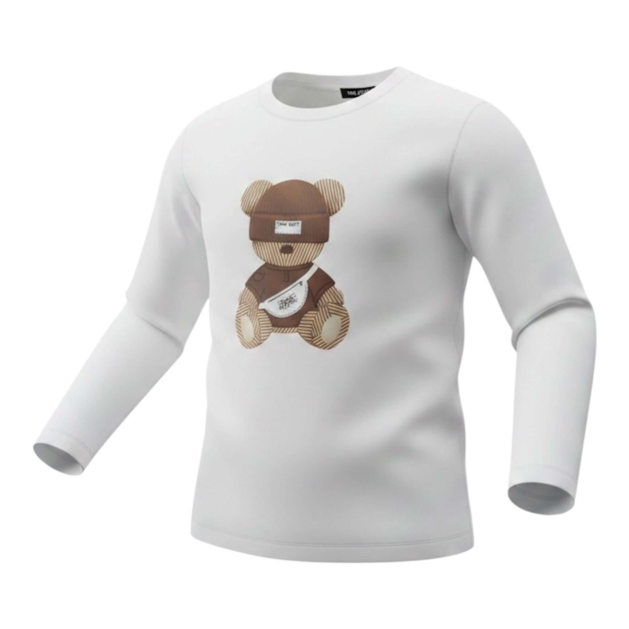 Please Shirt tinta unita con Stampa Panna per Bambino ML42020B77 PANNA PLEASE 