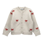 Please Cardigan tinta unita con Fiocchi Beige per Bambina NB05234G77J BEIGE PLEASE 
