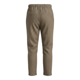 Please Pantalone tinta unita con Elastico In Vita Marrone per Bambino PE29171B77 MARRONE PLEASE 