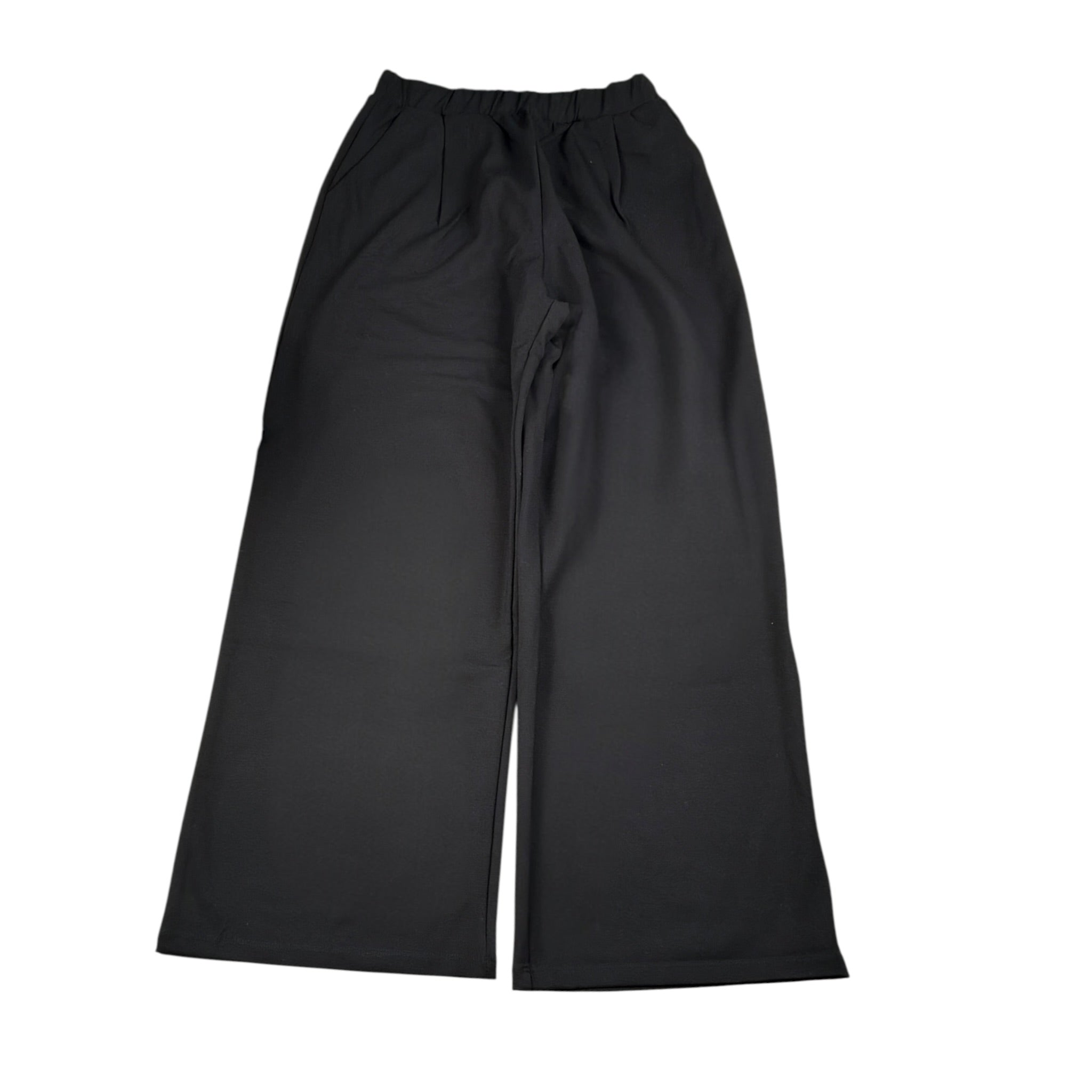 Please Pantalone tinta unita con Elastico In Vita Nero per Bambina PE30172G78 NERO PLEASE 