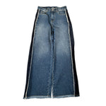 Please Jeans tinta unita con Profili In Contrasto Blu per Bambina PH44012G78X BLU PLEASE 
