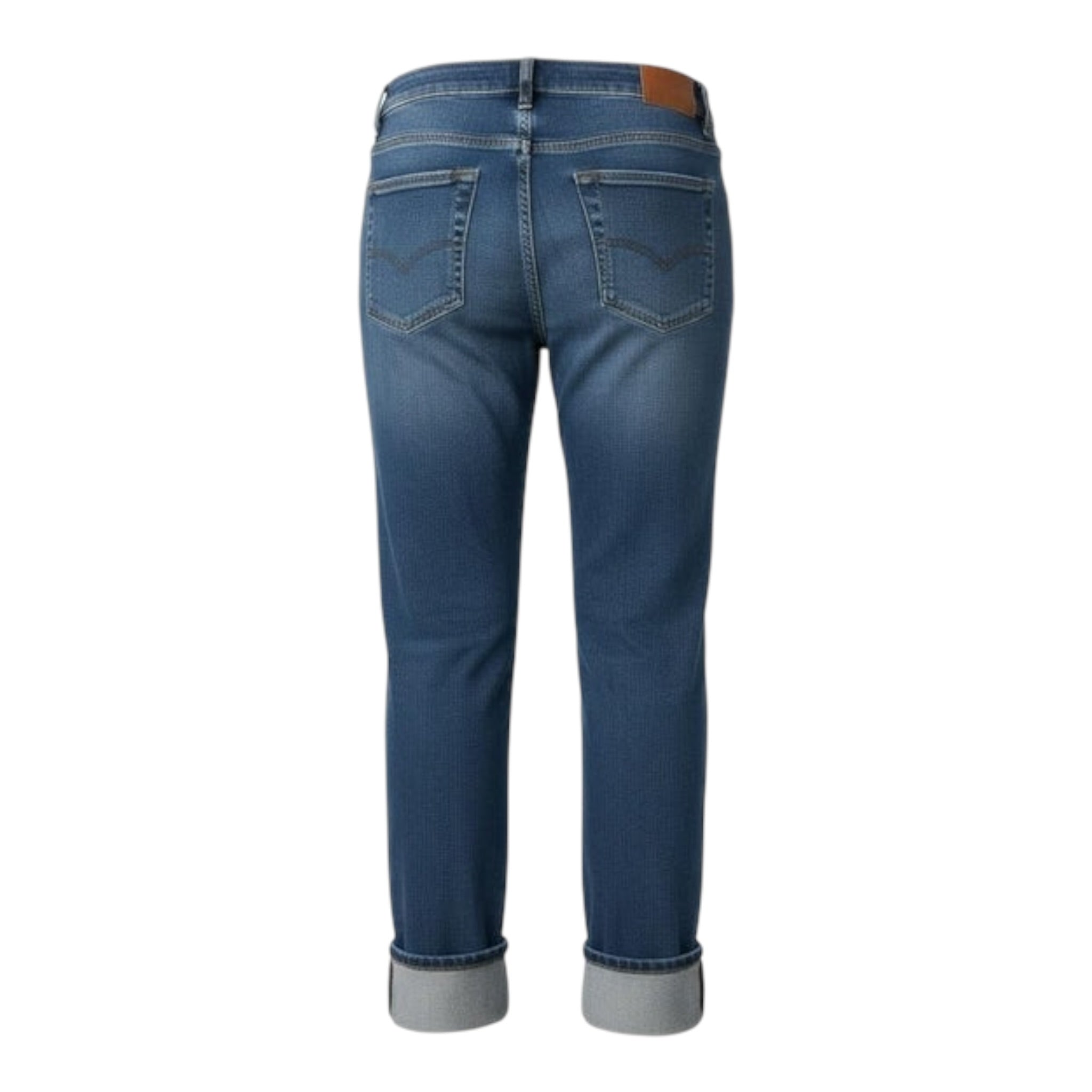 Please Jeans tinta unita con Elastico In Vita Blu per Bambino PH49012B77 BLU PLEASE 