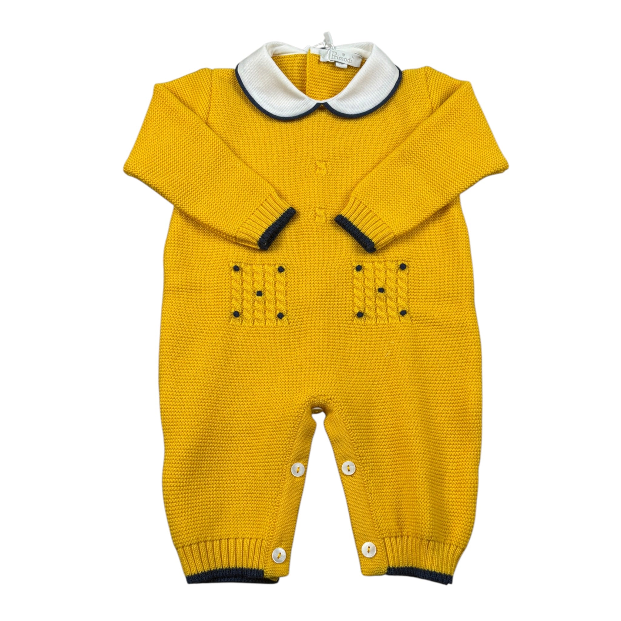 Primodi'Bebe' Tutina Manica Lunga tinta unita Giallo per Neonato 33077 GIALLO  