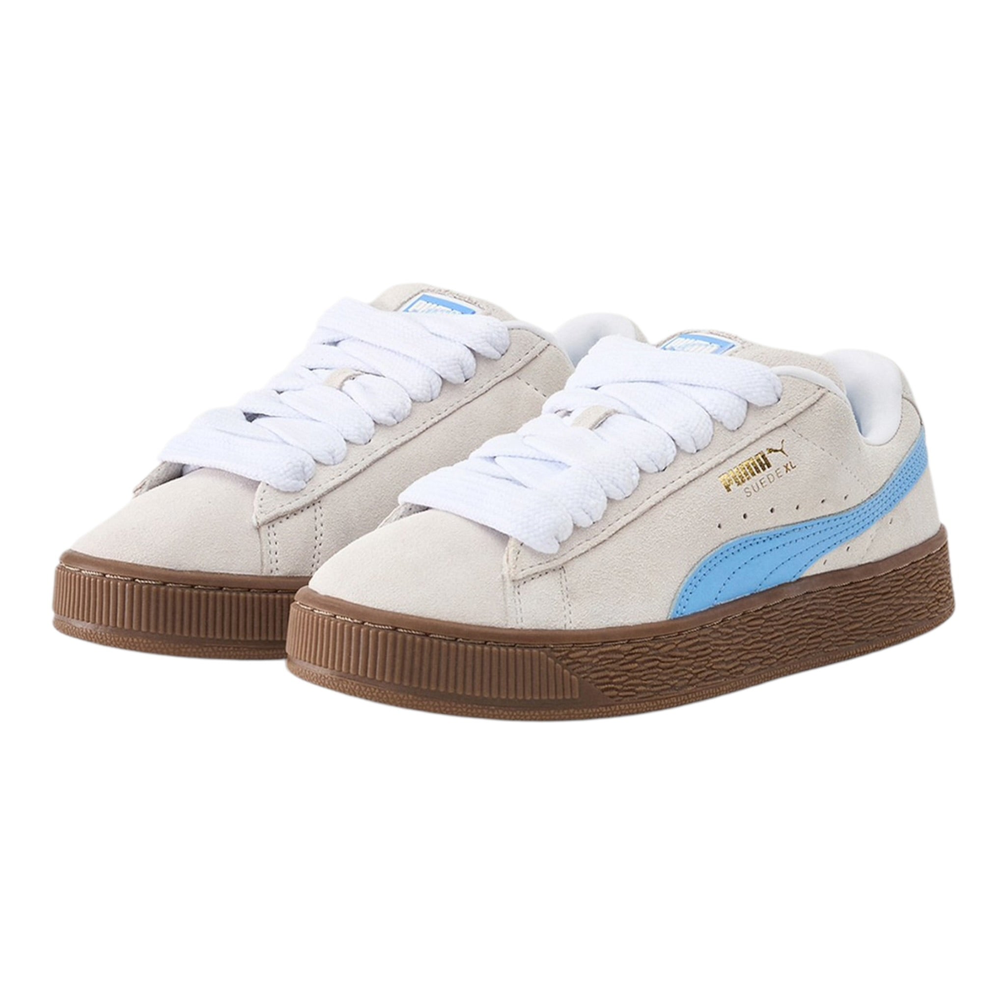 Puma Sneakers tinta unita con Lacci Beige per Bambino 396577X BEIGE PUMA 