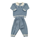 Marlu' Completo 2 Pezz Maglia-Pantalone tinta unita Azzurro per Neonato IB6350 AZZURRO MARLU' 