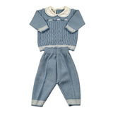 Marlu' Completo 2 Pezz Maglia-Pantalone tinta unita Azzurro per Neonato IB6350 AZZURRO MARLU' 