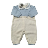 Marlu' Tutina Manica Lunga Bicolore Panna/Azzurro per Neonato IB6510 PANNA/AZZURRO MARLU' 