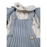 Marlu' Completo 3 Pezzi Salopette-Cardigan-Body Azzurro per Neonato IB6531 AZZURRO MARLU' 
