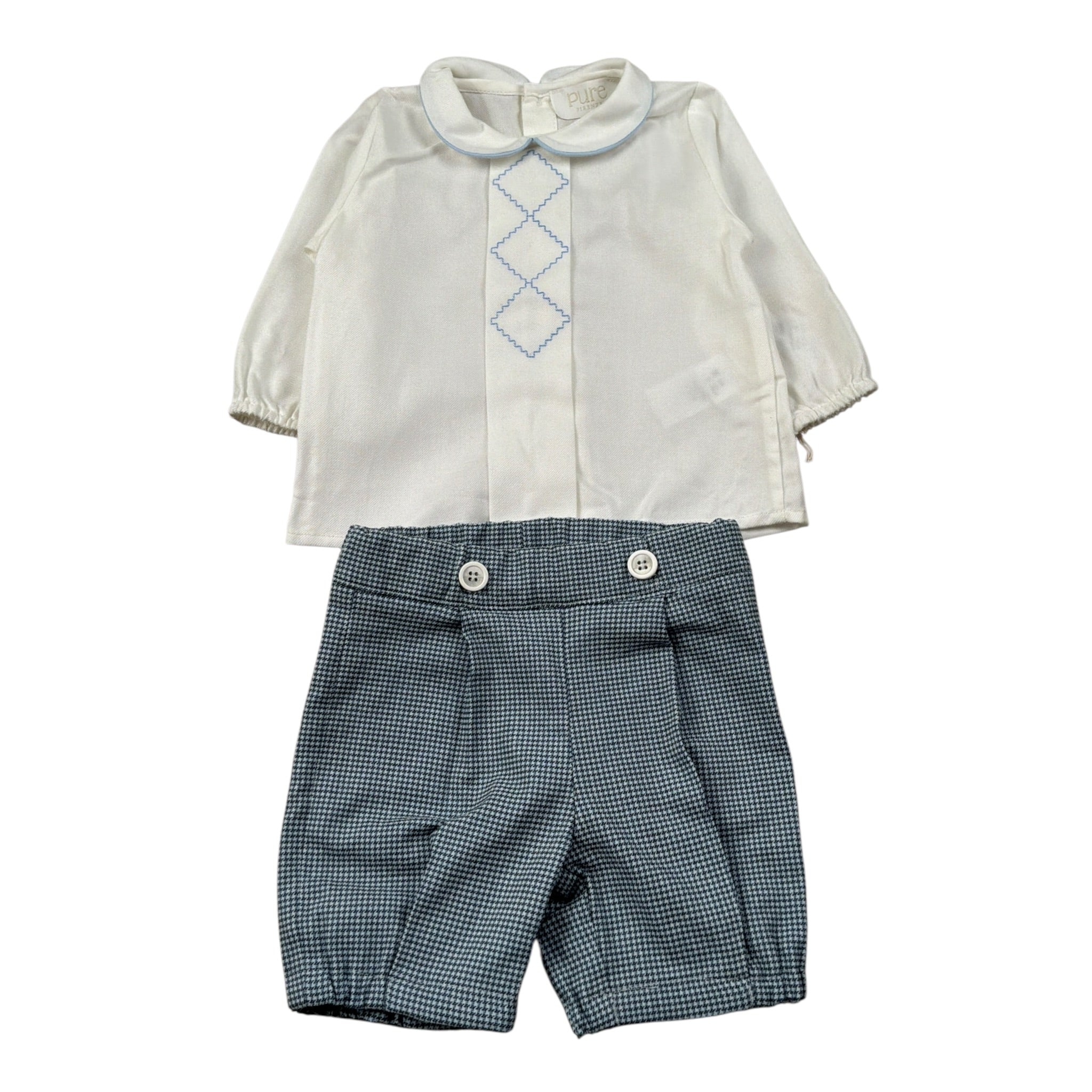 Pure Completo 2 Pezzi Camicia-Bermuda Bianco per Neonato PC02306 BIANCO PURE 