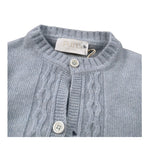 Pure Cardigan tinta unita Azzurro per Neonato PC02617 AZZURRO PURE 
