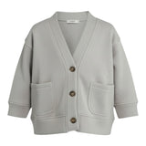Pype Cardigan tinta unita con Bottoni Grigio per Bambino SANFRANCISCO GRIGIO PYPE 