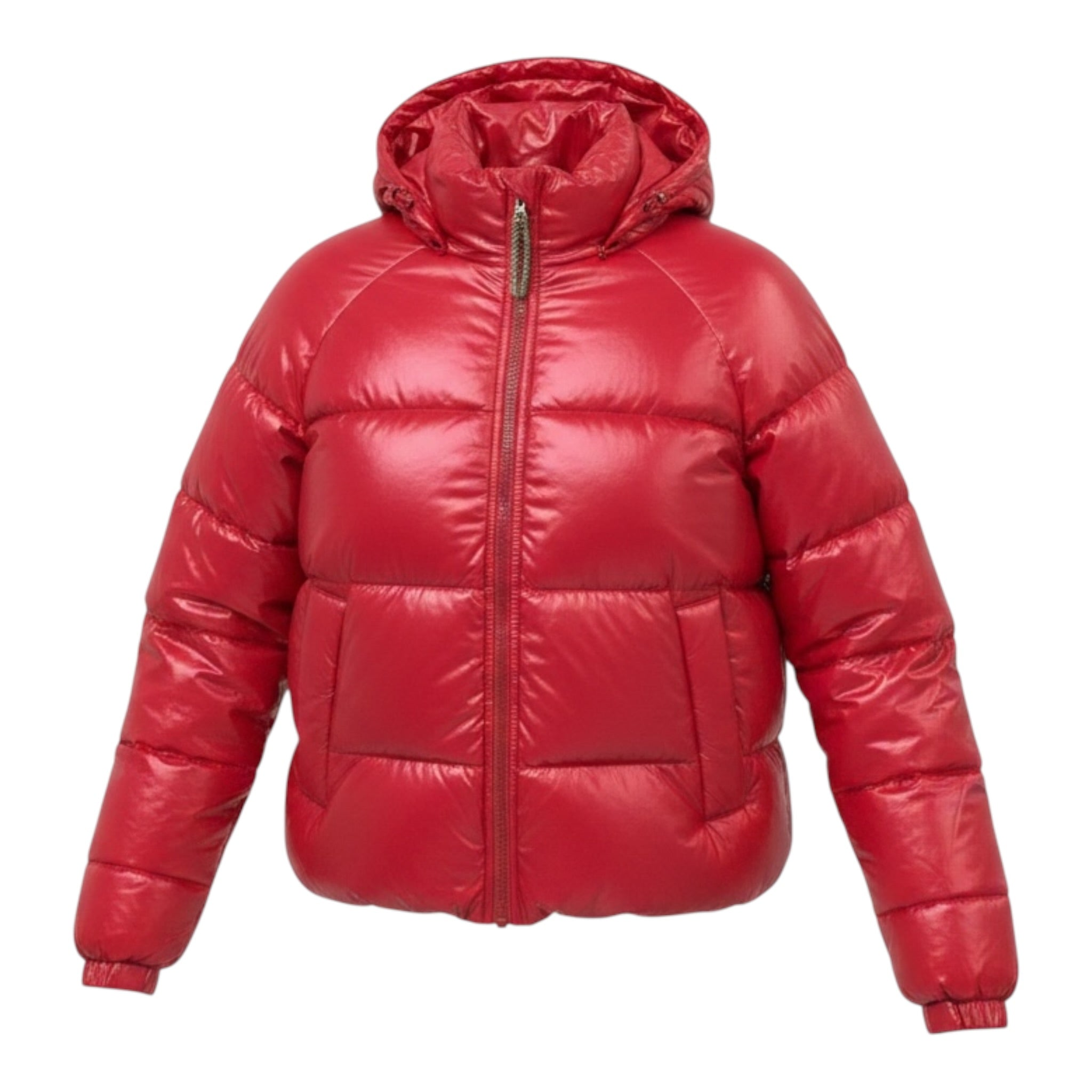 Pyrenex Giubbino tinta unita con Zip E Cappuccio Rosso per Bambino HKW002P ROSSO  