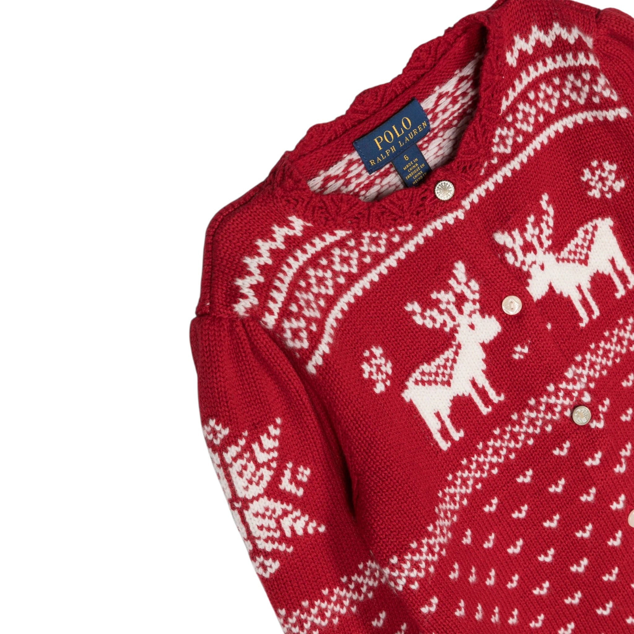 Ralph Lauren Cardigan tinta unita con Ricami Rosso per Neonata 312920105001 ROSSO RALPH LAUREN 