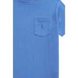 Ralph Lauren T-Shirt tinta unita con Taschino Azzurro per Neonato 322970333005 AZZURRO RALPH LAUREN 